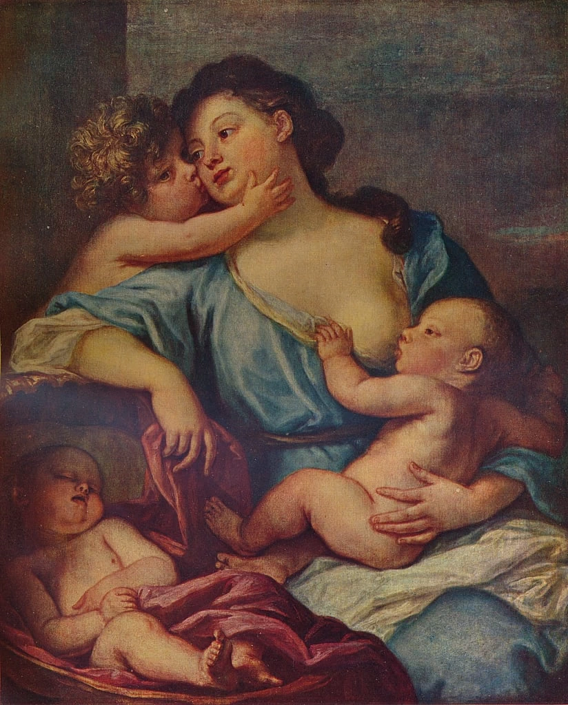 Ritratto di signora e tre figli